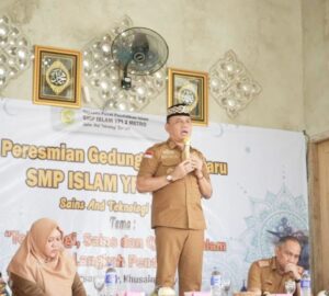 Sambutan Walikota Metro Bambang Iman Santosa Saat Meresmikan Gedung Baru SMP Yayasan Pendidikan Islam Senin (21/07/2025) 