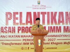 Wakil Bupati Syaiful Anwar Menghadiri Acara Pelantikan Pimpinan Cabang Ikatan Mahasiswa Muhammadiyah Lampung Selatan
