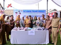 Pemerintah Lampung Selatan Gelar Operasi Pasar Murah di Lapangan Desa Sukaratu